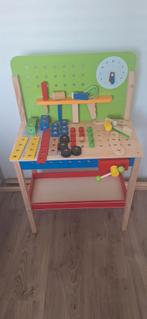 Houten Werkbank met Gereedschap, Ophalen, Zo goed als nieuw, Bouwen, Met geluid