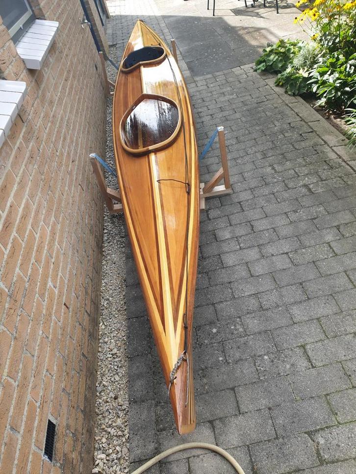 2 persoons hout epoxy zee kano Great Auk, Watersport en Boten, Kano's, Zo goed als nieuw, Zeekano, Twee personen, Ophalen