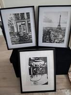 Drie schiderije repoductiemet zwarte lijst, Ophalen, Hout, Minder dan 50 cm, Minder dan 50 cm