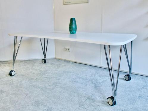 werktafel bureau eettafel Max Laviani Kartell 190 cm 2006, Huis en Inrichting, Bureaus, Gebruikt, Bureau, Met wielen, Ophalen