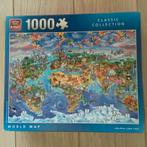 King puzzel Worldmap 1000 stukjes, Ophalen, 500 t/m 1500 stukjes, Zo goed als nieuw