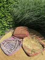 Vintage Marokkaanse poef vloerkussen, Huis en Inrichting, Gebruikt, Boho, Ophalen of Verzenden, 50 tot 75 cm