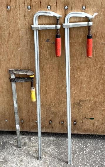 Te Koop: 3 Lijmklemmen 1x 600mm en 2x1000mm. beschikbaar voor biedingen