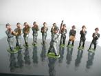 Orkest Soldaten 11 stuks met vaandeldrager metaal antiek, Antiek en Kunst, Ophalen of Verzenden