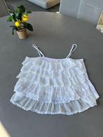 Wit Bershka voile / kanten topje, maat L = M, Kleding | Dames, Tops, Maat 38/40 (M), Verzenden, Wit, Bershka
