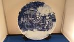 Delft blauw wandbord 23,5 cm Hulde aan het bruidspaar, Ophalen of Verzenden