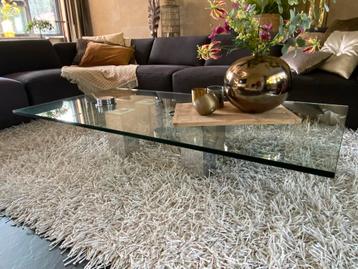 Design salontafel Abel - Glas - Rechthoekig beschikbaar voor biedingen