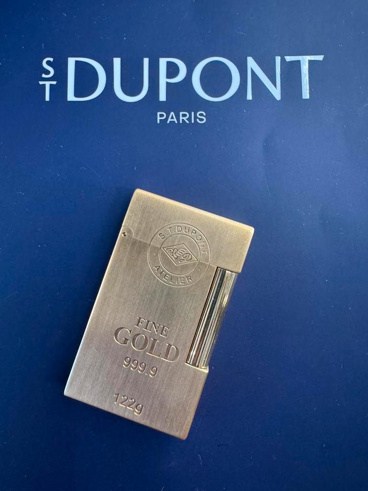 St.Dupont Gold Ingot nieuw in doos, Verzamelen, Rookartikelen, Aanstekers en Luciferdoosjes, Nieuw, Aansteker, Ophalen of Verzenden