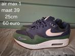 Air max 1 maat 39, Kleding | Heren, Schoenen, Ophalen of Verzenden, Zo goed als nieuw, Overige kleuren