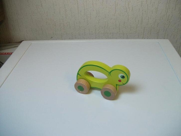 Joueco rollend schildpad, Kinderen en Baby's, Speelgoed | Houten speelgoed, Gebruikt, Ophalen of Verzenden