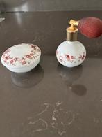 porseleine parfum verstuiver + poederdoos, Ophalen of Verzenden