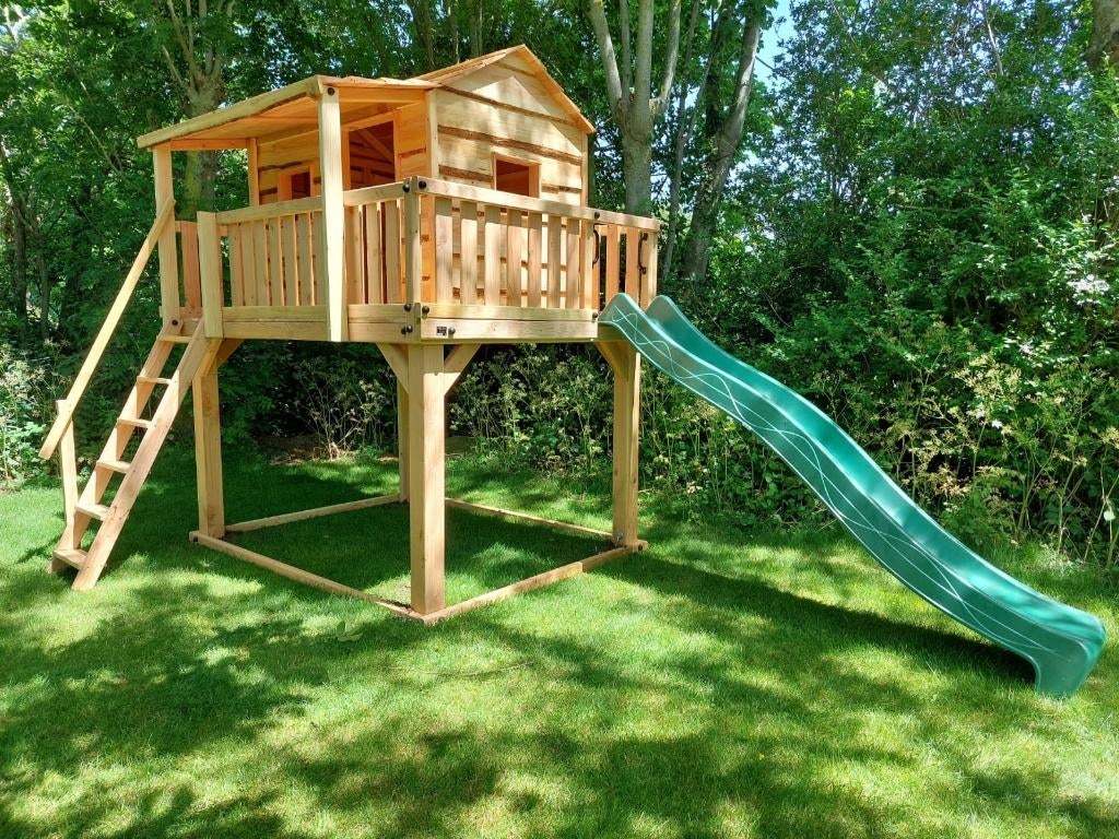 BOOMHUT KASTEEL speeltoren speelhuis klimtoren speeltoren, Kinderen en Baby's, Speelgoed | Buiten | Speeltoestellen, Ophalen, Nieuw