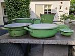 emaille groen, Antiek en Kunst, Ophalen