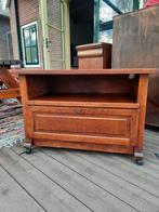 Houten TV kast op wieltjes, Huis en Inrichting, Ophalen, Gebruikt, 50 tot 100 cm, Minder dan 100 cm