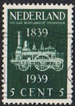 Nederland serie 100 jaar spoorwegen gestempeld uit 1939, Postzegels en Munten, Postzegels | Nederland, Verzenden, T/m 1940, Gestempeld