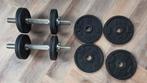 Gewichten en stangen Decathlon, Ophalen, Zo goed als nieuw, Rug, Halterset
