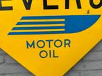 BEVEROL motor olie emaille reclamebord, Verzamelen, Merken en Reclamevoorwerpen, Reclamebord, Gebruikt, ., Ophalen of Verzenden