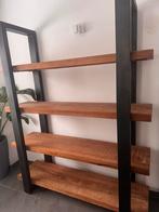 Industriële open kast mangohout, Ophalen, 50 tot 100 cm, Zo goed als nieuw, 150 tot 200 cm