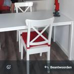 Witte Ikea eetkamerstoelen, Huis en Inrichting, Stoelen, Ophalen, Twee, Wit, Landelijk, Scandinavisch.