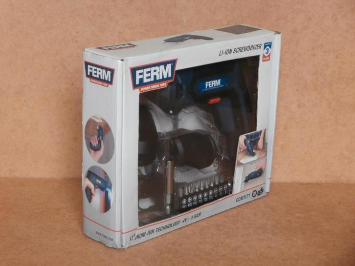 FERM draadloze accu-schroevendraaier set 4V met USB charging, Doe-het-zelf en Verbouw, Gereedschap | Handgereedschap, Nieuw, Ophalen of Verzenden