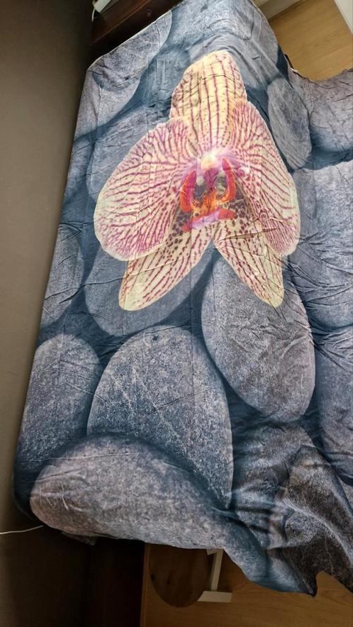 2 Dekbed overtrekken lotus meditatie stenen orchidee boeddha, Huis en Inrichting, Slaapkamer | Bedden, Zo goed als nieuw, Twijfelaar