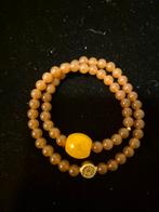 Gele kralen armband met edelsteen, Overige materialen, Met edelsteen, Geel, Nieuw