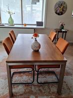 Bree's New World eettafel massief notenhout 180 cm, Huis en Inrichting, Complete eetkamers, Ophalen, Zo goed als nieuw, 4 tot 6 stoelen