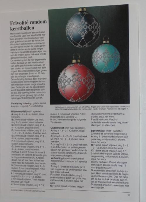Frivolitë rondom kerstballen - 110465, Boeken, Hobby en Vrije tijd, Gelezen, Overige onderwerpen, Ophalen of Verzenden