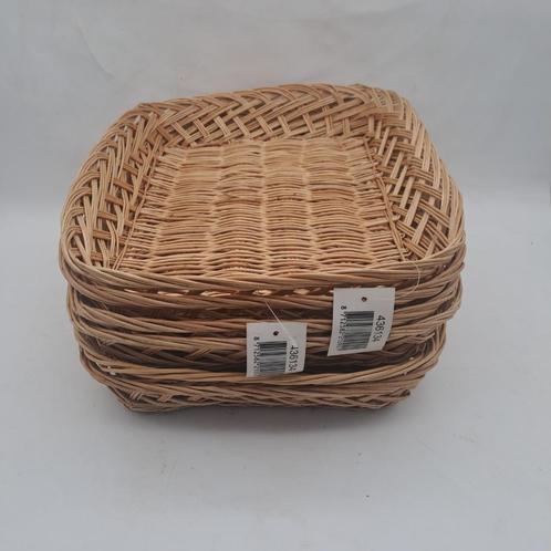 6x nieuwe rechthoekige gevlochten rieten manden – decoratief, Huis en Inrichting, Woonaccessoires | Schalen en Manden, Nieuw, Mand