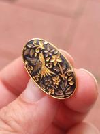 Vintage 1960 damascene broche, Sieraden, Tassen en Uiterlijk, Broches, Ophalen of Verzenden, Zo goed als nieuw, Goud, Overige materialen
