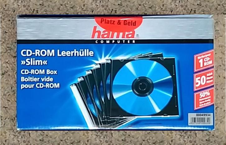 50 CD/DVD doosjes slim case nieuw, Computers en Software, Beschrijfbare discs, Nieuw, Dvd, Ophalen of Verzenden