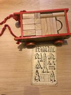 Houten speelgoedkar met houten vormen, Ophalen of Verzenden, Gebruikt, Duw- of Trekspeelgoed