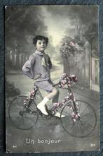 Kijk eens naar mijn mooie fiets, versierd met bloemen, 1912, Verzenden, Voor 1920, Gelopen, Voertuig