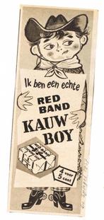Red band kauw boy - advertentie uit tijdschrift 1957, Gebruikt, Verzenden