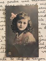 Meisje met roze strik (ME), Verzamelen, Ophalen of Verzenden, Voor 1920, Gelopen, Kinderen