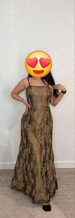 Elegante galajurk, Kleding | Dames, Jurken, Maat 38/40 (M), Bruin, Ophalen of Verzenden, Onder de knie