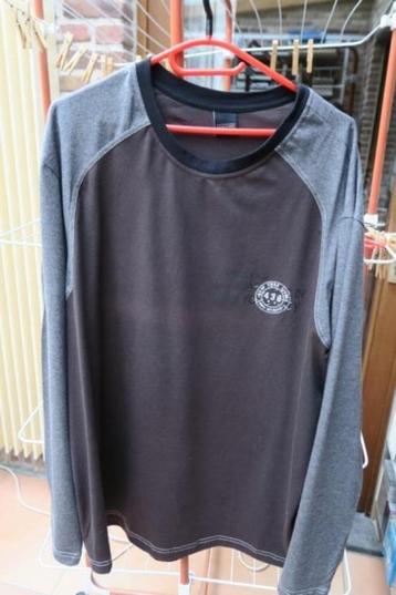 T-shirt nieuw lange mouwen bruin grijs Schiesser mt XL beschikbaar voor biedingen
