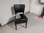 24 Zwarte Lederen Stoelen - Zo Goed Als Nieuw, Huis en Inrichting, Stoelen, Ophalen, Zwart, Zo goed als nieuw, Metaal