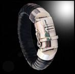 BEN XL BLACK LEATHER    Buddha to Buddha armband maat F, Sieraden, Tassen en Uiterlijk, Armbanden, Ophalen of Verzenden, Zo goed als nieuw