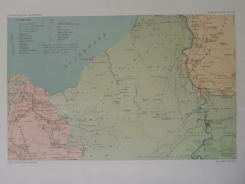 B121/ Plattegrond Eemland en Veluwe in 1795. Litho uit 1913