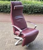jori relaxfauteuil Brainbuilder bordeaux leer maat L monomv, Huis en Inrichting, Fauteuils, Ophalen, Relax, Gebruikt, 75 tot 100 cm