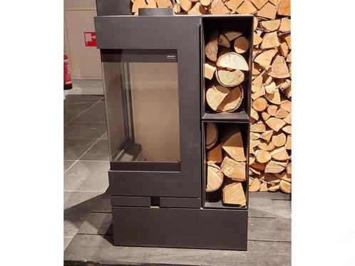 Skantherm Element Hoek houtkachel, incl. basisbox en 2x opti, Huis en Inrichting, Kachels, Zo goed als nieuw, Vrijstaand, Houtkachel