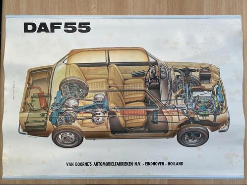 Daf 55 Twee Muurfolders Showroom Garagehouder 1968, Auto diversen, Handleidingen en Instructieboekjes, Verzenden