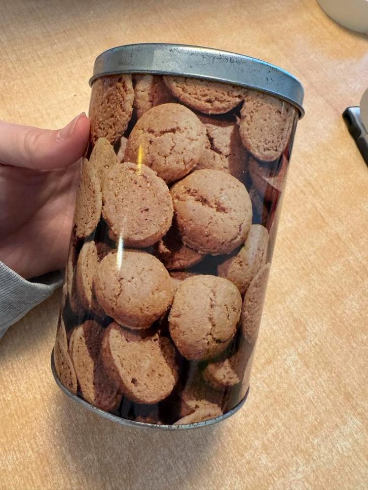 Pepernoten Sinterklaas Spaarpot, Verzamelen, Spaarpotten, Gebruikt, Overige thema's, Metaal of Blik, Ophalen of Verzenden