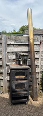 Tuinkachel tuinhaard met oven en rvs pijp met vuurstenen, Tuin en Terras, Tuinhaarden, Ophalen, Gebruikt