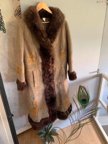 Afghaanse lammy coat L bohemian winterjas beschikbaar voor biedingen