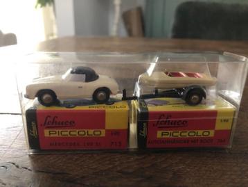 1:90 Mercedes 190 SL Met Speedboot op trailer Schuco M/B beschikbaar voor biedingen