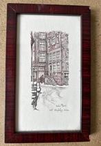 Anton Pieck 2x ingelijste schilderijen Amsterdam, Ophalen of Verzenden