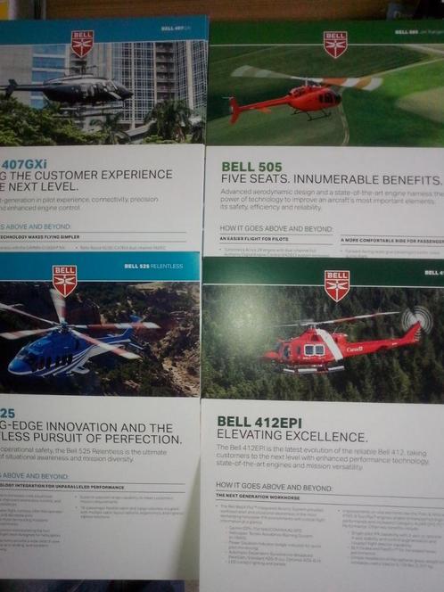 Partij Bell & Militaire Helicopter brochures/folders en boek, Verzamelen, Luchtvaart en Vliegtuigspotten, Zo goed als nieuw, Boek of Tijdschrift