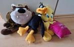 Looney tunes tweety taz daffy tasmanian devil knuffels plush, Ophalen of Verzenden, Zo goed als nieuw, Overige typen